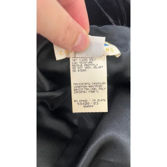 VINTAGE JESSICA MCCLINTOCK VELVET AND LACE STEVIE NICKS DRESS 6 - Picture 9 of 9